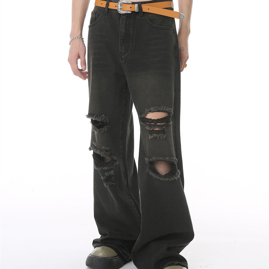 Summer Loose Hole Wide Leg Hip Hop Jeans