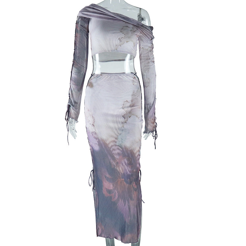 Gonna a maniche lunghe con coulisse in stile europeo e americano