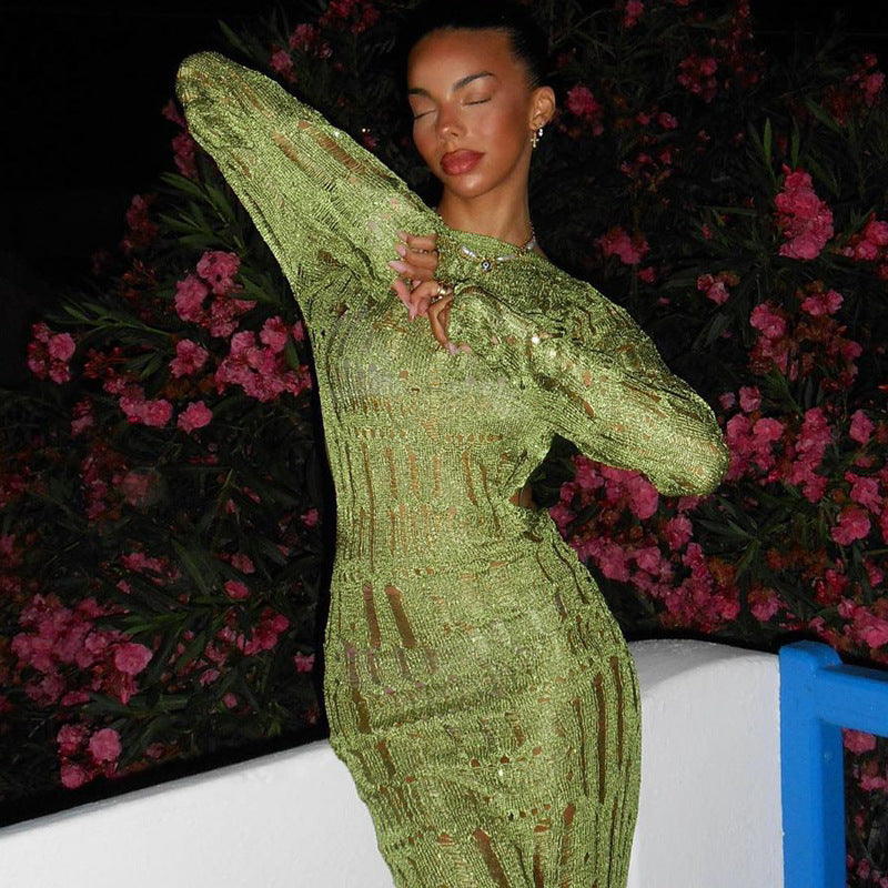 Elegant Long Woolen Dress