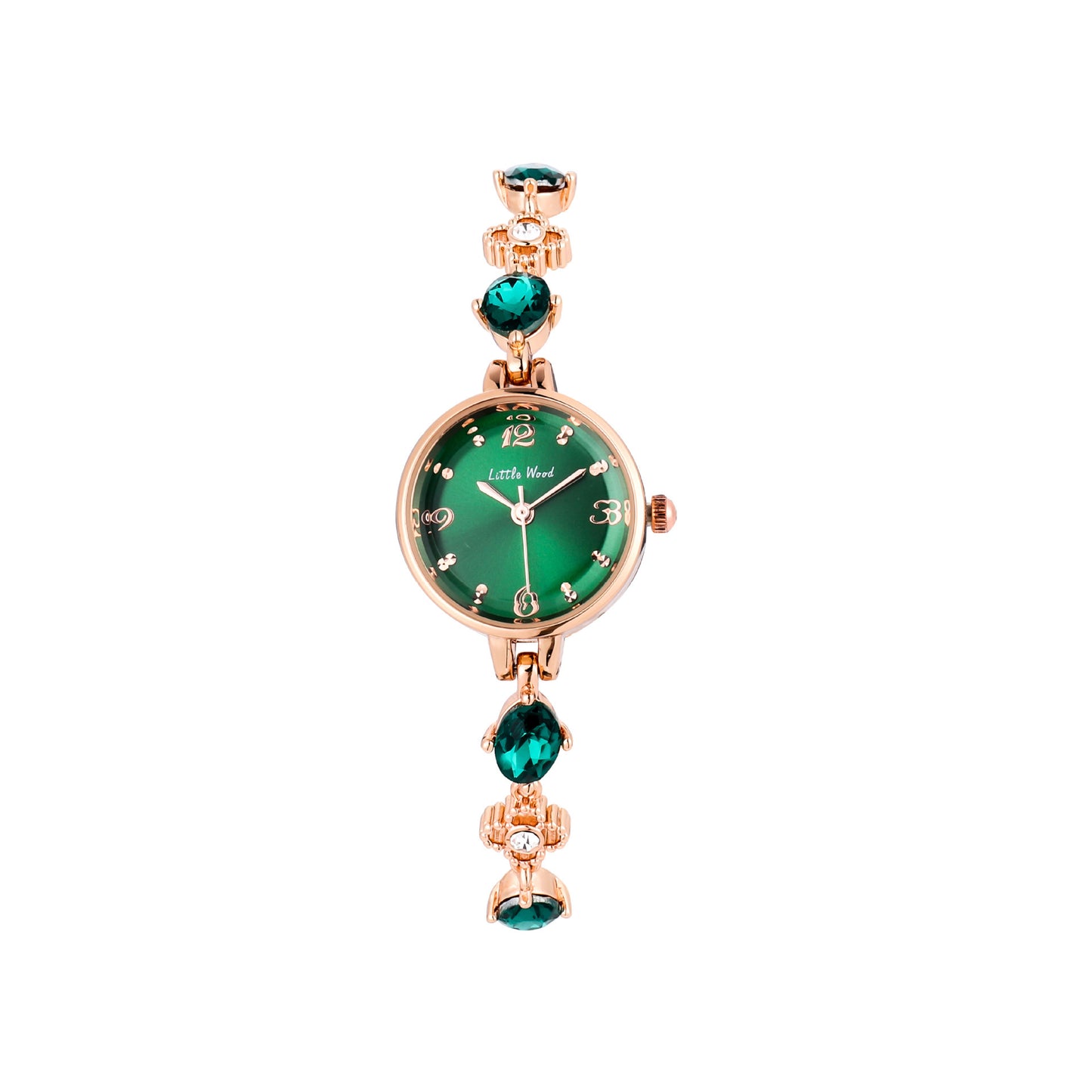 Piccolo orologio verde semplice ed elegante