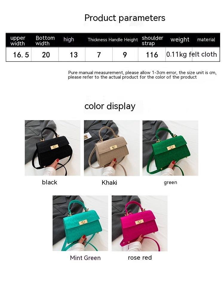 Borsa a tracolla piccola e alla moda, semplice, per il tempo libero, da donna, con una sola spalla