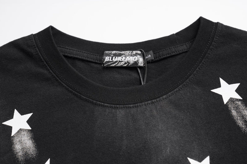 Letter Tie-dye Gradient Short-sleeved T-shirt For Men And Women