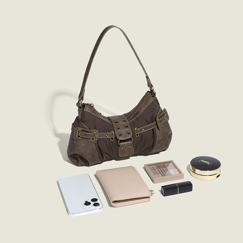 Sac américain rétro délavé avec empiècements sous les bras