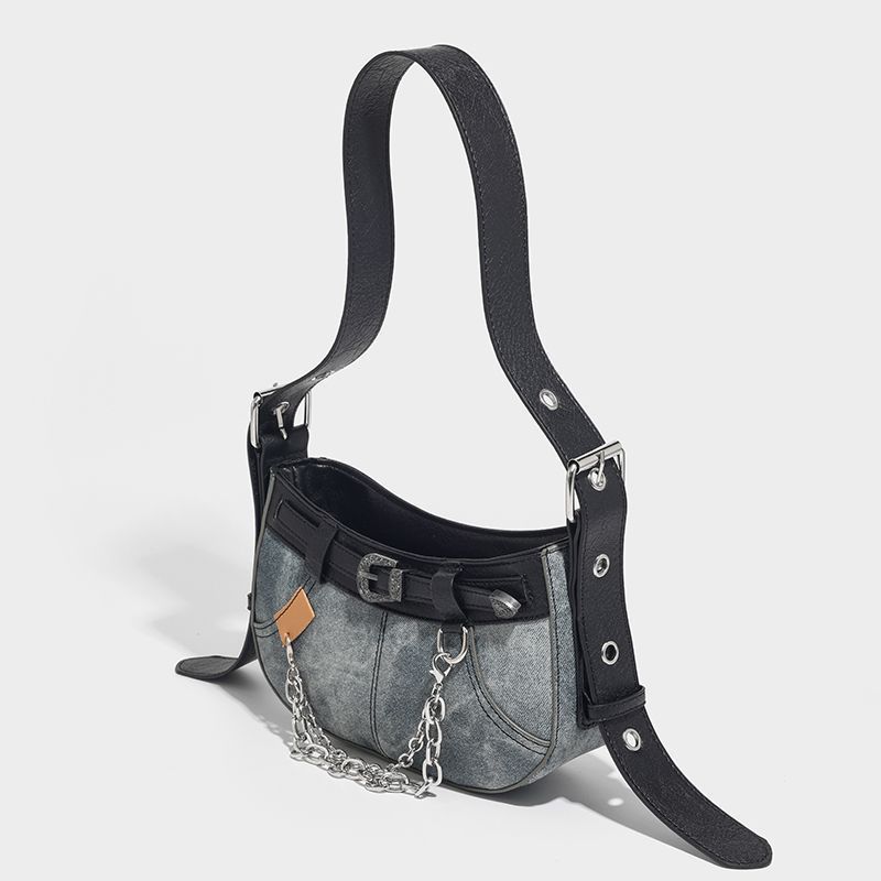 Sweet Cool Hot Girl Denim Underarm Bag