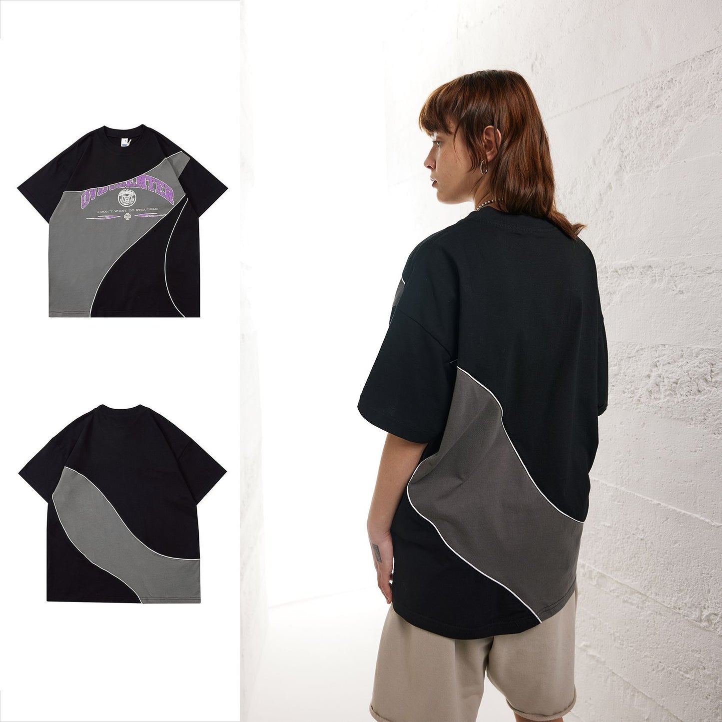 T-shirt à manches courtes débardeur à épaules dénudées, style rétro, à motifs colorés, tendance High Street.