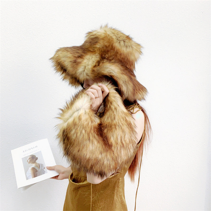 Borsa di pelliccia in peluche, stile punk unico Y2g