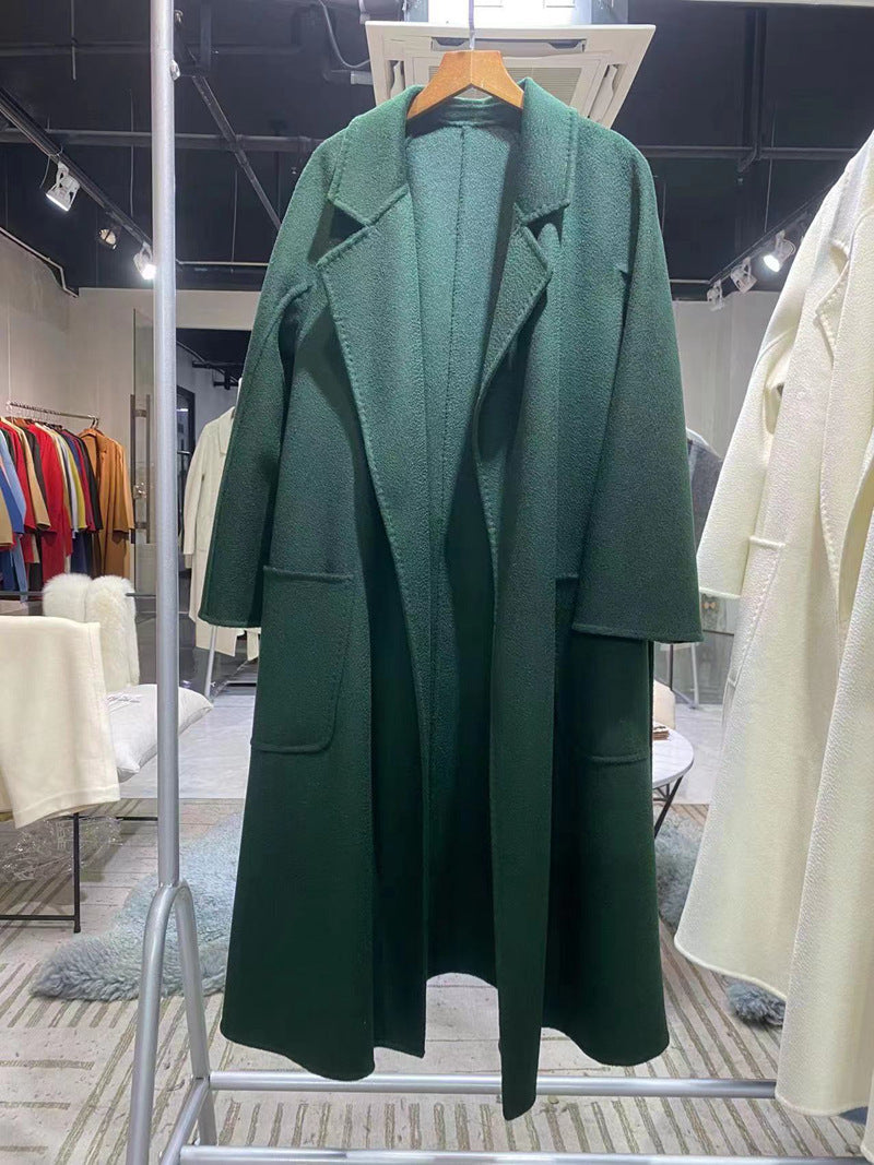 Manteau en cachemire réversible ondulé, peignoir haut de gamme