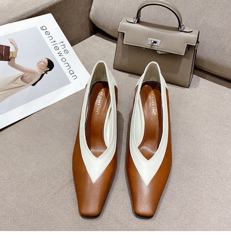 Chaussures à talons hauts avec pointe carrée pour femme