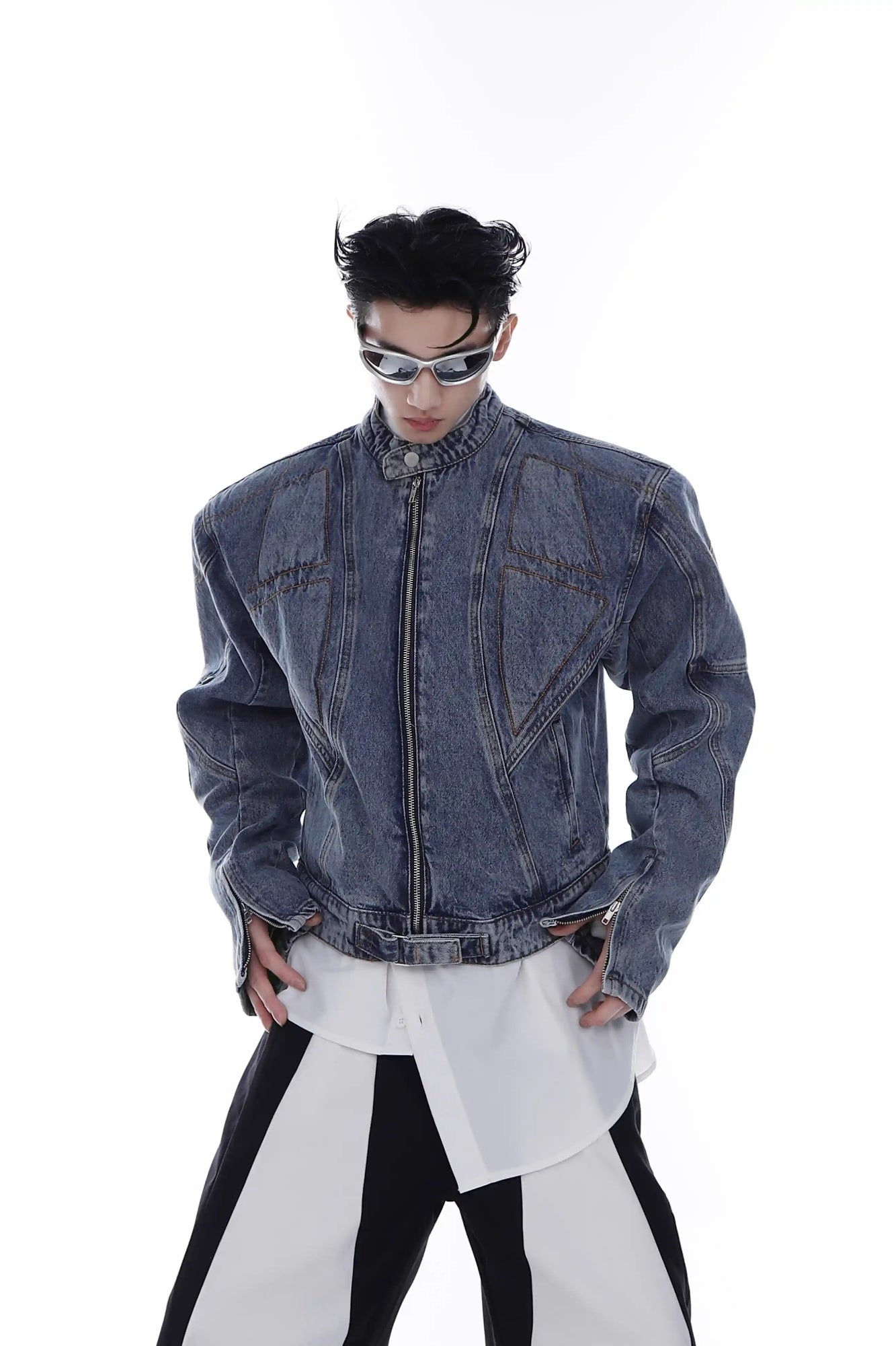 American Style Short Denim Coat For Men Spring And Autumn