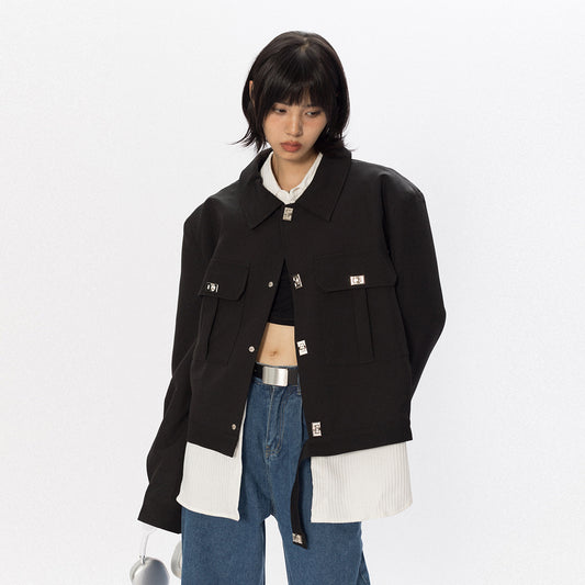 Niche Design Metal Decorative Short Jacket