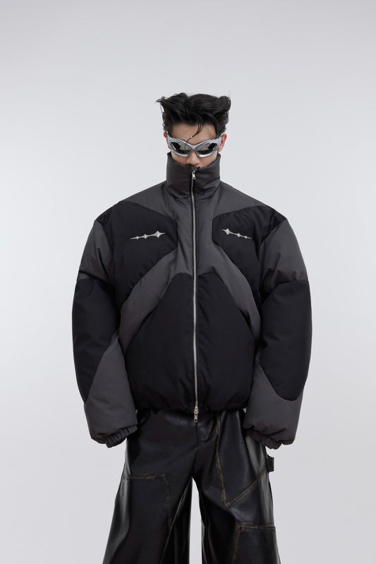 Metal Embellished Loose Bread Jacket