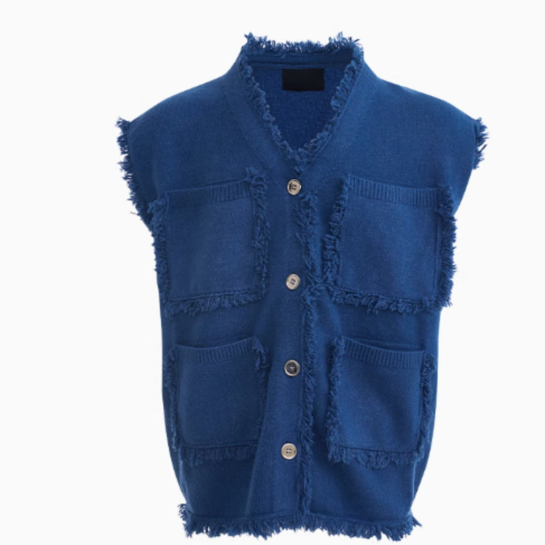 Gilet pull col V pour homme, design d'intérêt particulier, automne
