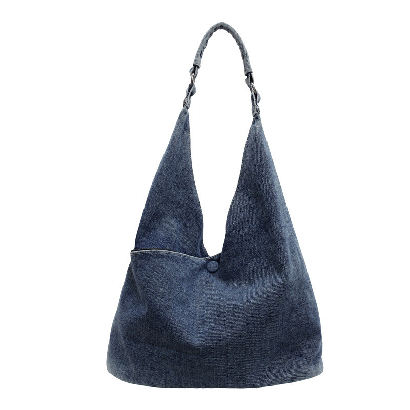 Casual Large Capacity Denim Shoulder Tote Bag
