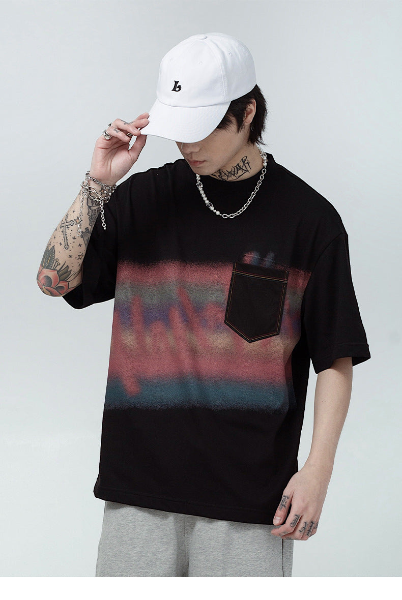 Plus Size Men's Clothing Short Sleeve Pure Cotton Trendy Loose