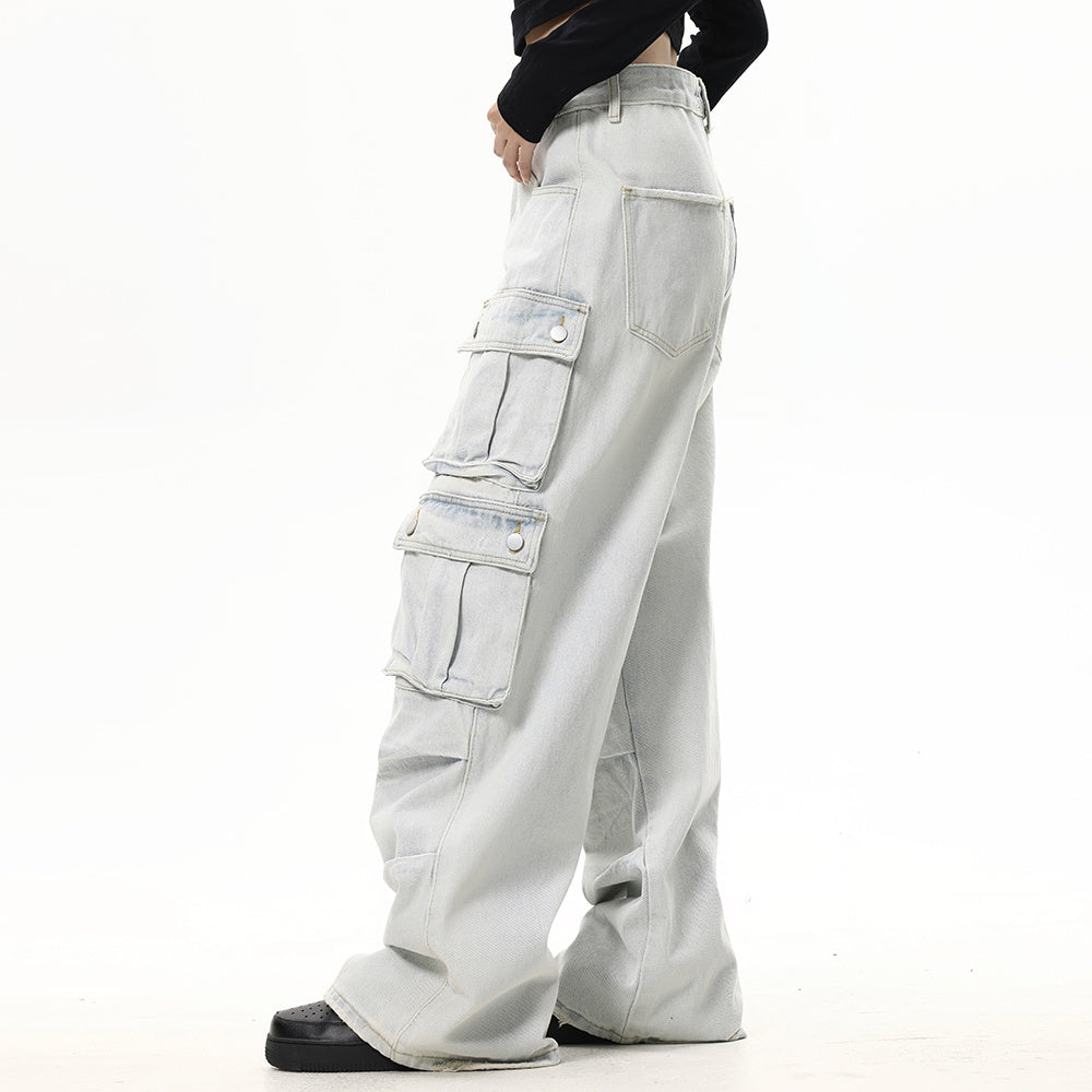 Fashion Personalized Washed Denim Overalls Men