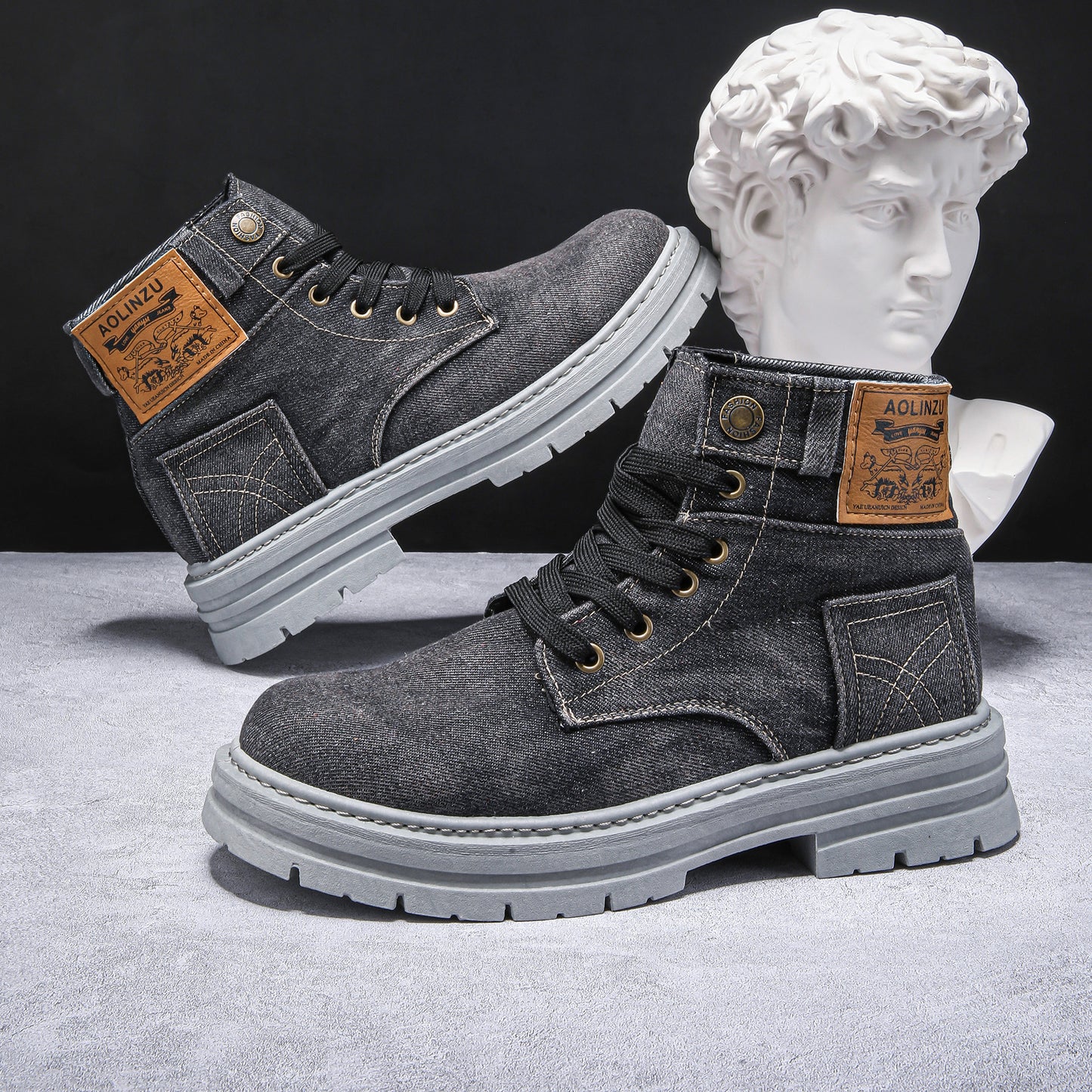 High-top Board Shoe Denim Casual