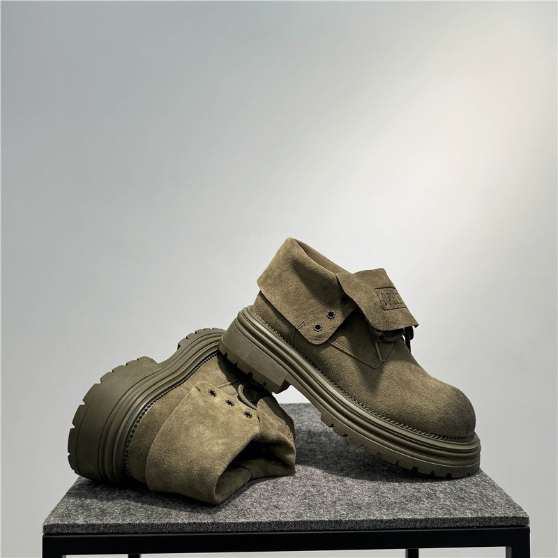 Retro Distressed Worker All-match Thick-soled Two-way Boots