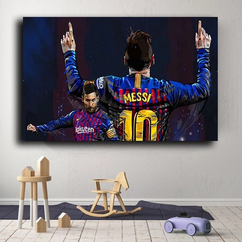 Hd Print Messi Canvas Painting Living Room Bedroom