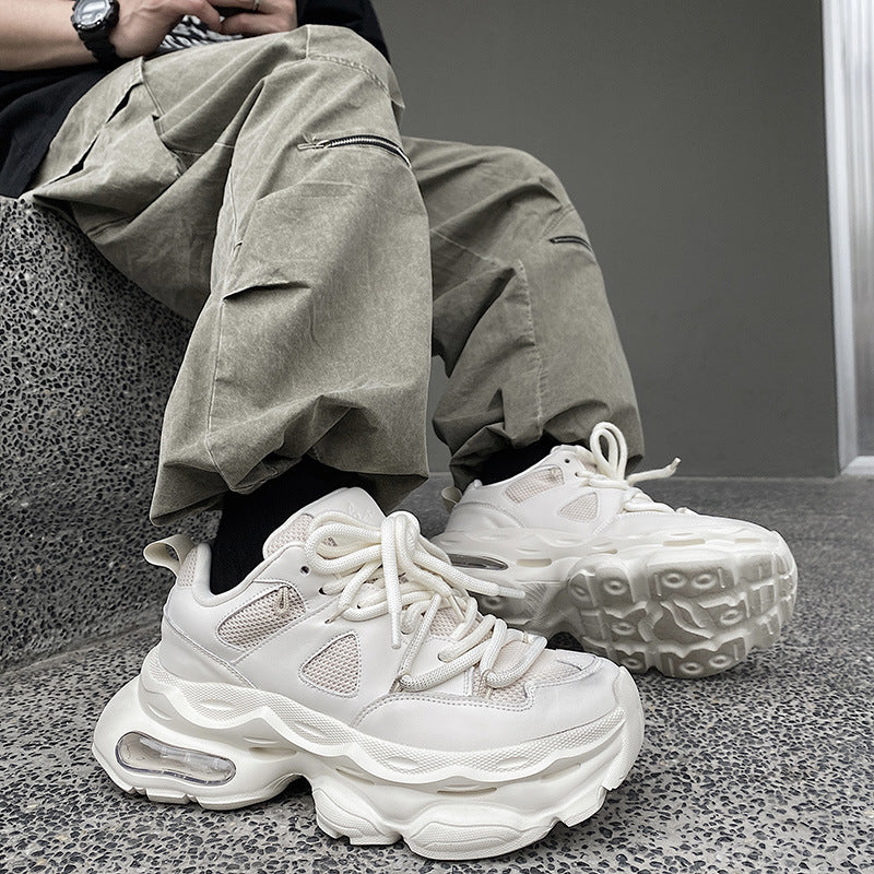 Retro Casual Sneaker Stylish Height Increasing Thick Bottom Breathable Shoes