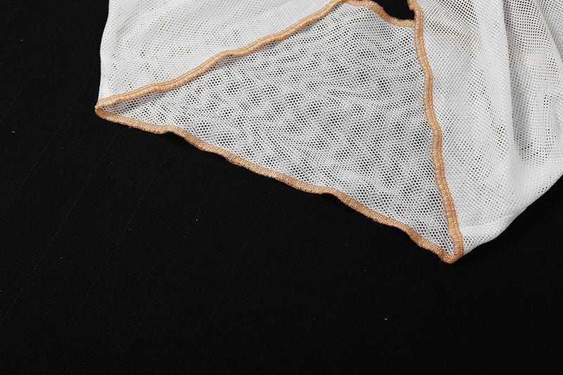 Ensemble jupe slim à bretelles transparentes