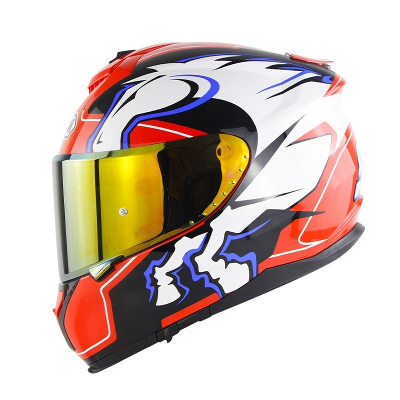 Motorrad-Integralhelm, Motorradhelm mit Doppellinse, Vollschutz