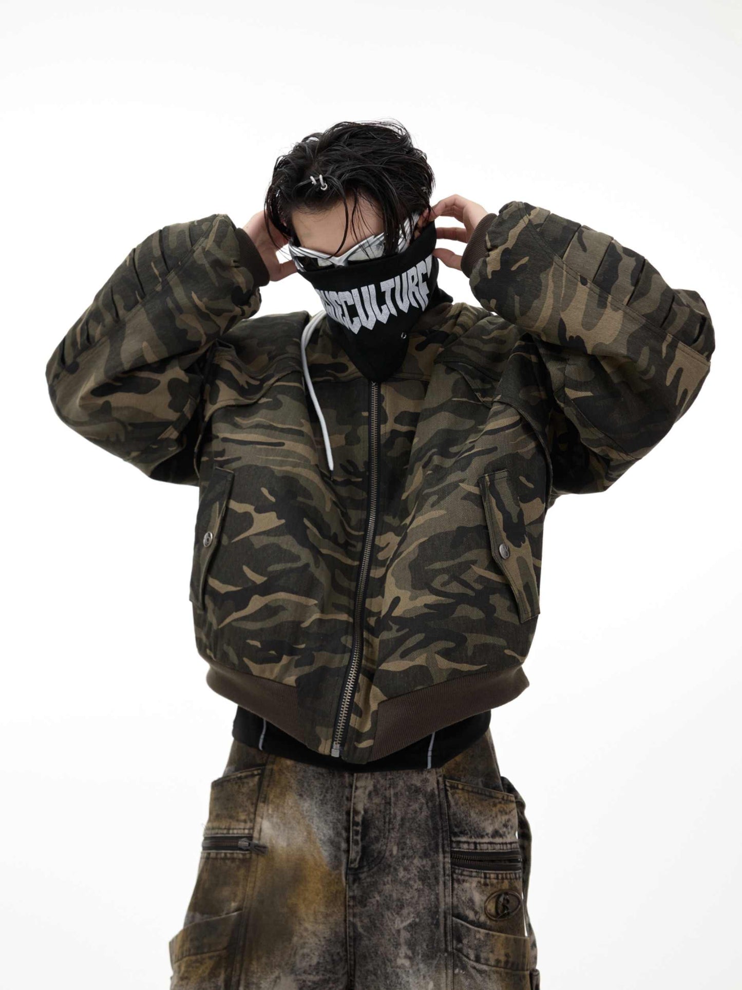 Niche Retro Street Camouflage Baseball Uniform