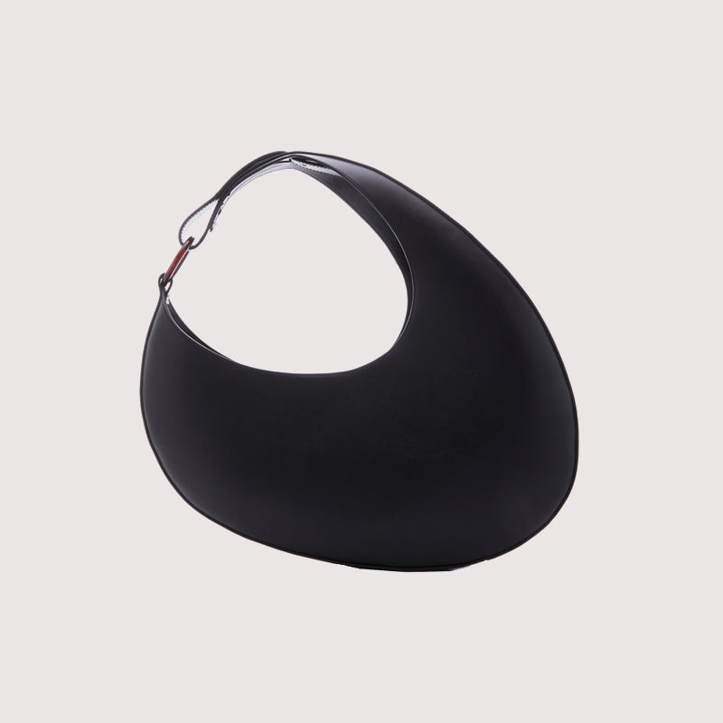 Sac à bandoulière asymétrique en forme de croissant irrégulier