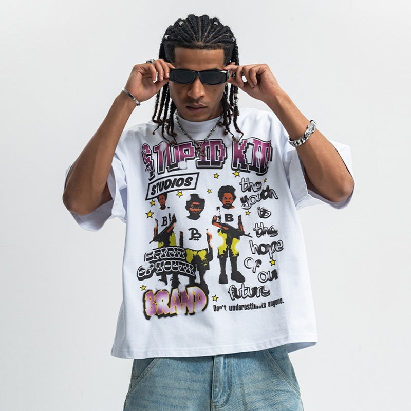 T-shirt à manches courtes Original Street avec imprimé pistolet