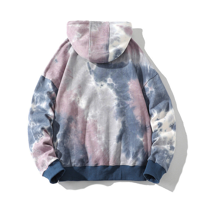 High Gram Hooded Tie Dye Sweatshirt Hip Hop Loose