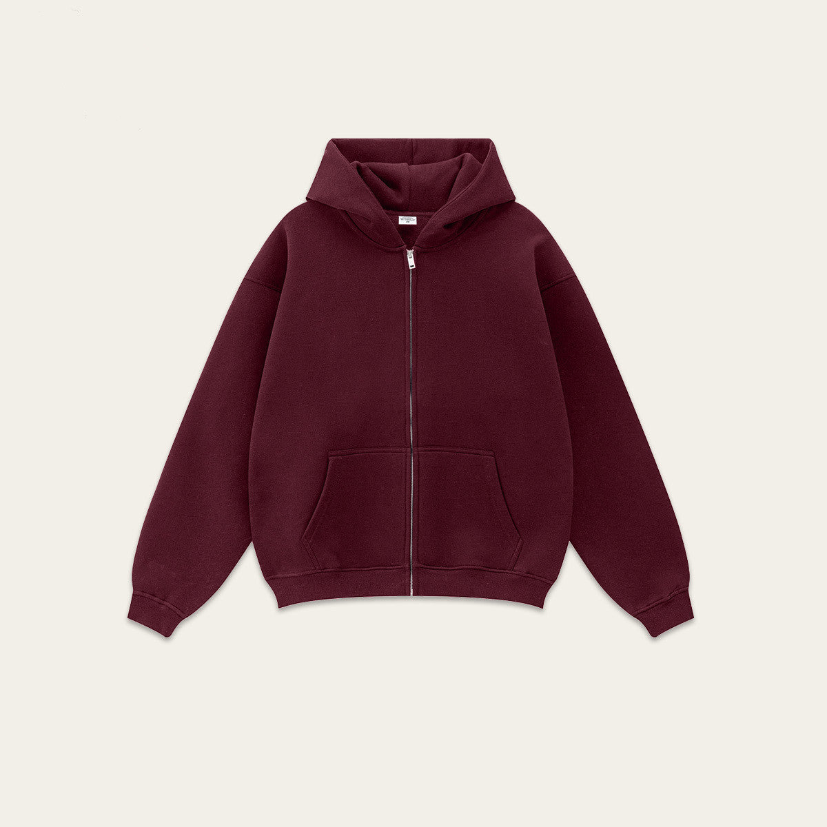 Autumn Fleece Solid Color Hooded Sweater Casual Loose Cardigan Sports Pants