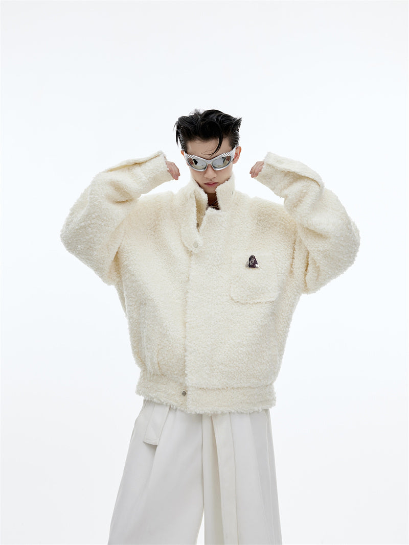 Woolen Silhouette Cropped Jacket