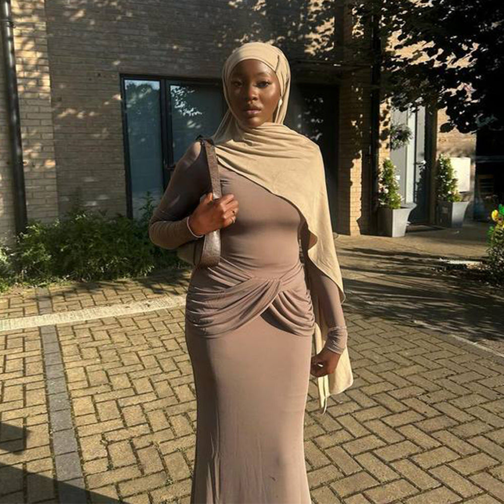 Elegant Slim-fit Long Sleeve Dress