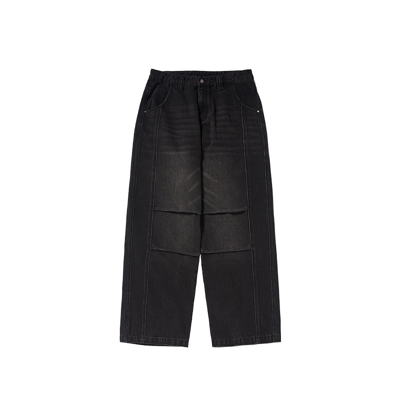 Jeans droits rétro amples pour hommes