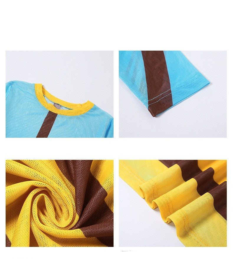 Abito a portafoglio slim fit con stampa a righe in rete e prospettiva