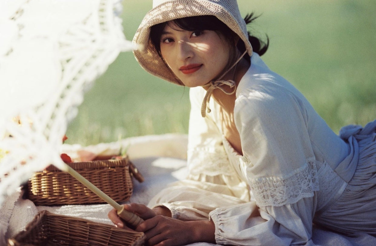 Ladies Antique Cotton Swing Dress