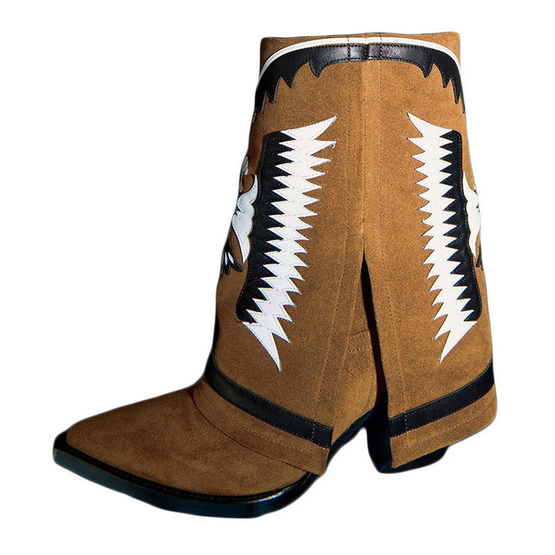 Bottes collantes à talons hauts et épais West