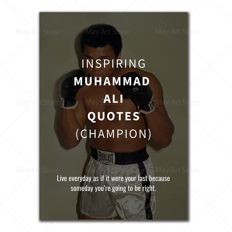 Muhammad Ali Canvas Painting Inspirational Sports Poster