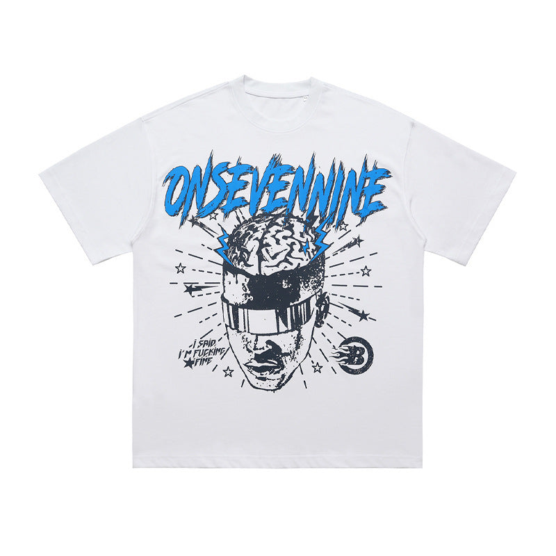 Letter Print Loose Short Sleeve T-shirt