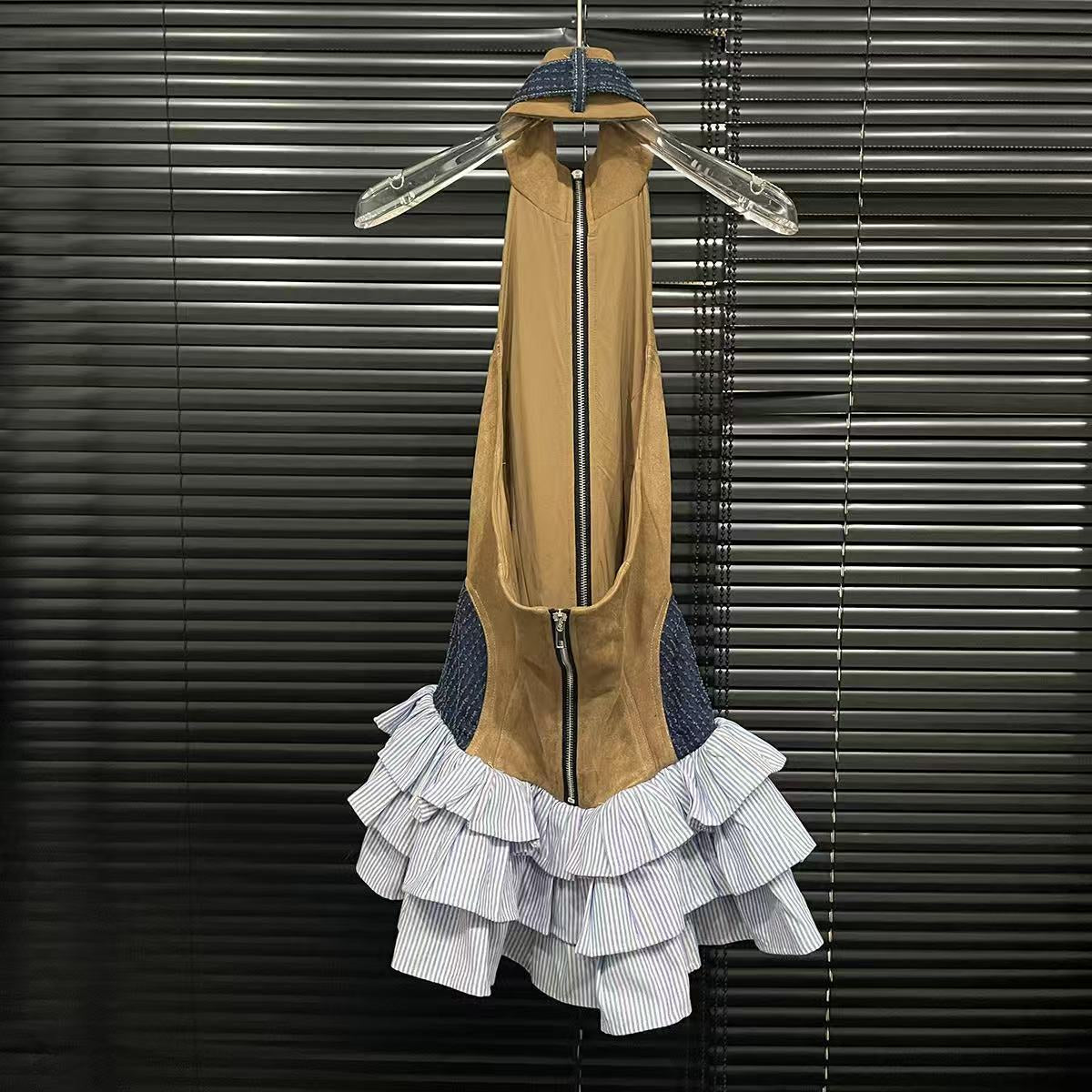 Fashion Halter Cake Skirt Dress