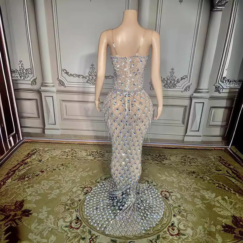 No Back Traceless Sexy Elegant Fishtail Gown Dress