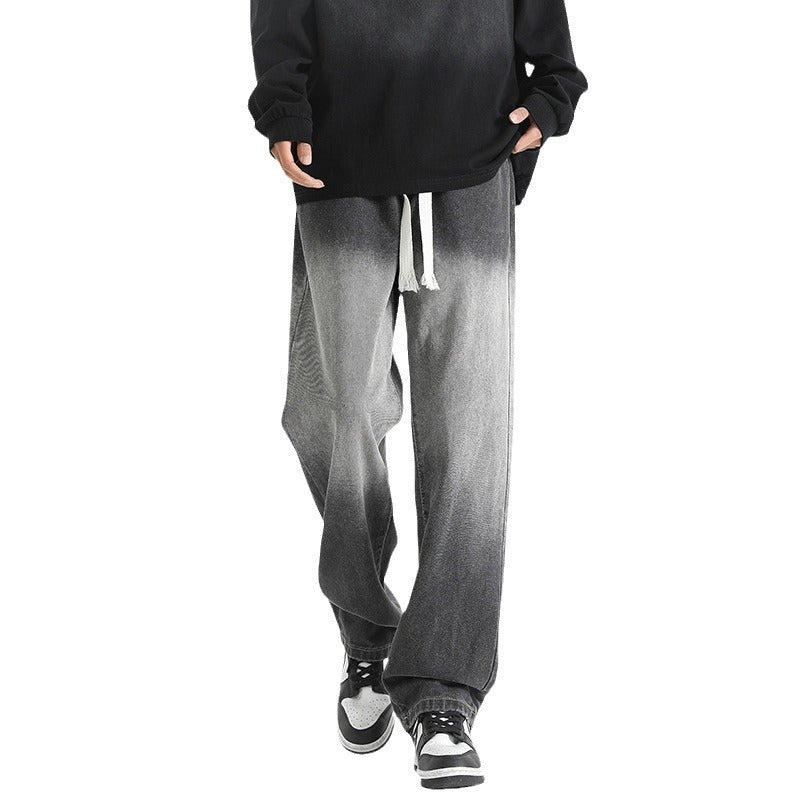 Fashion Personality Gradient Casual Jeans Men