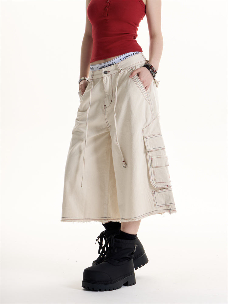 Retro Hot Girl Style Multi-pocket Cargo Pants