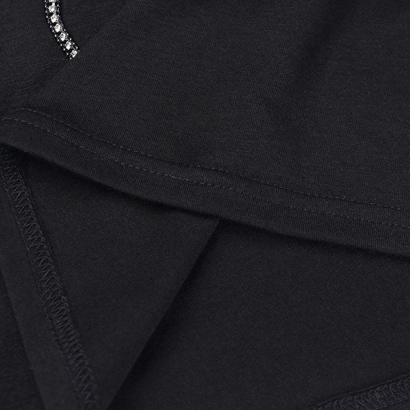 T-shirt à col rond et manches courtes avec inscription « Hot Diamond » pour femme