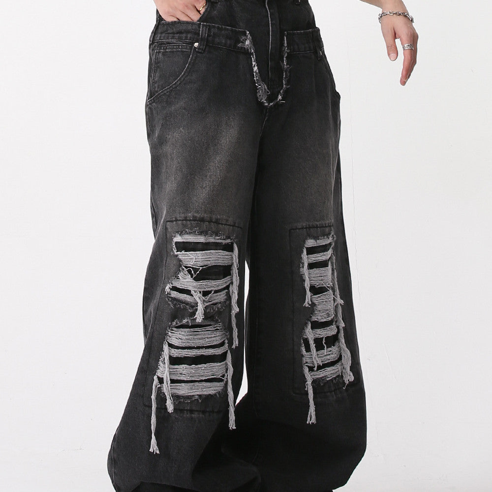 Fashionable Loose Fitting Wide Leg Jeans