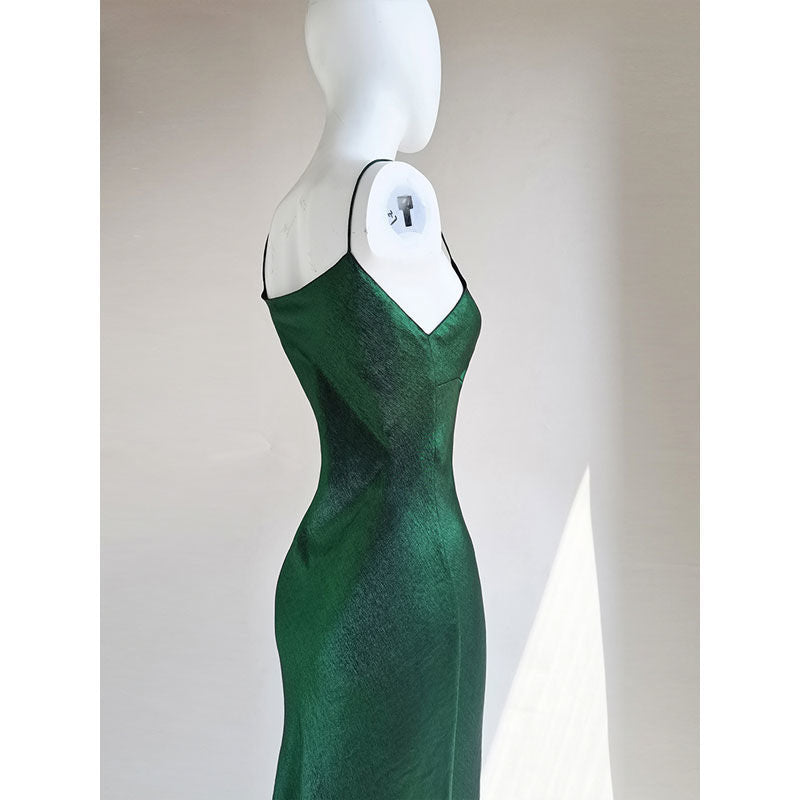 Robe sirène vert pierre New Mobao