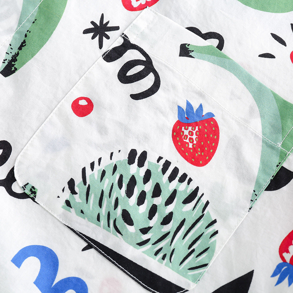 Abstract Printed Shirt Summer Men And Women