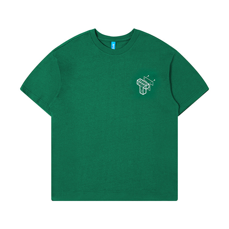 Haut ample imprimé à manches courtes et col rond pour hommes