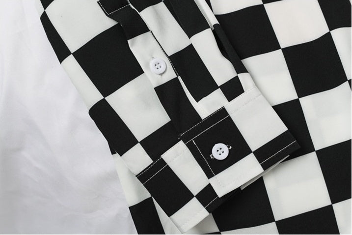 Hip-hop printed long sleeve shirt