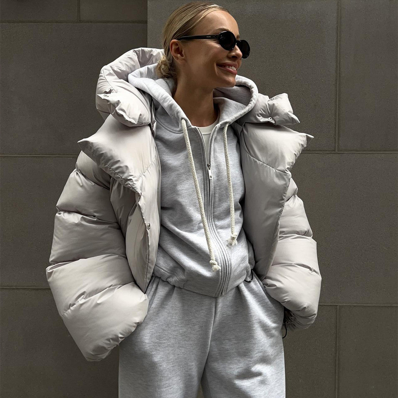 Fashionable Simple Bread Coat Cotton-padded Jacket