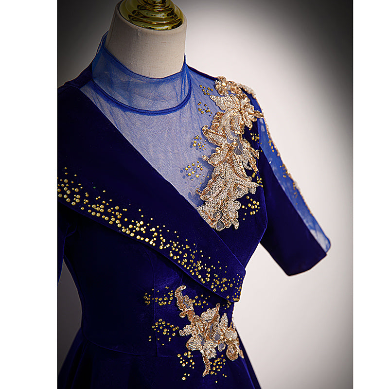 Robe de soirée annuelle élégante et tendance en velours de haute qualité